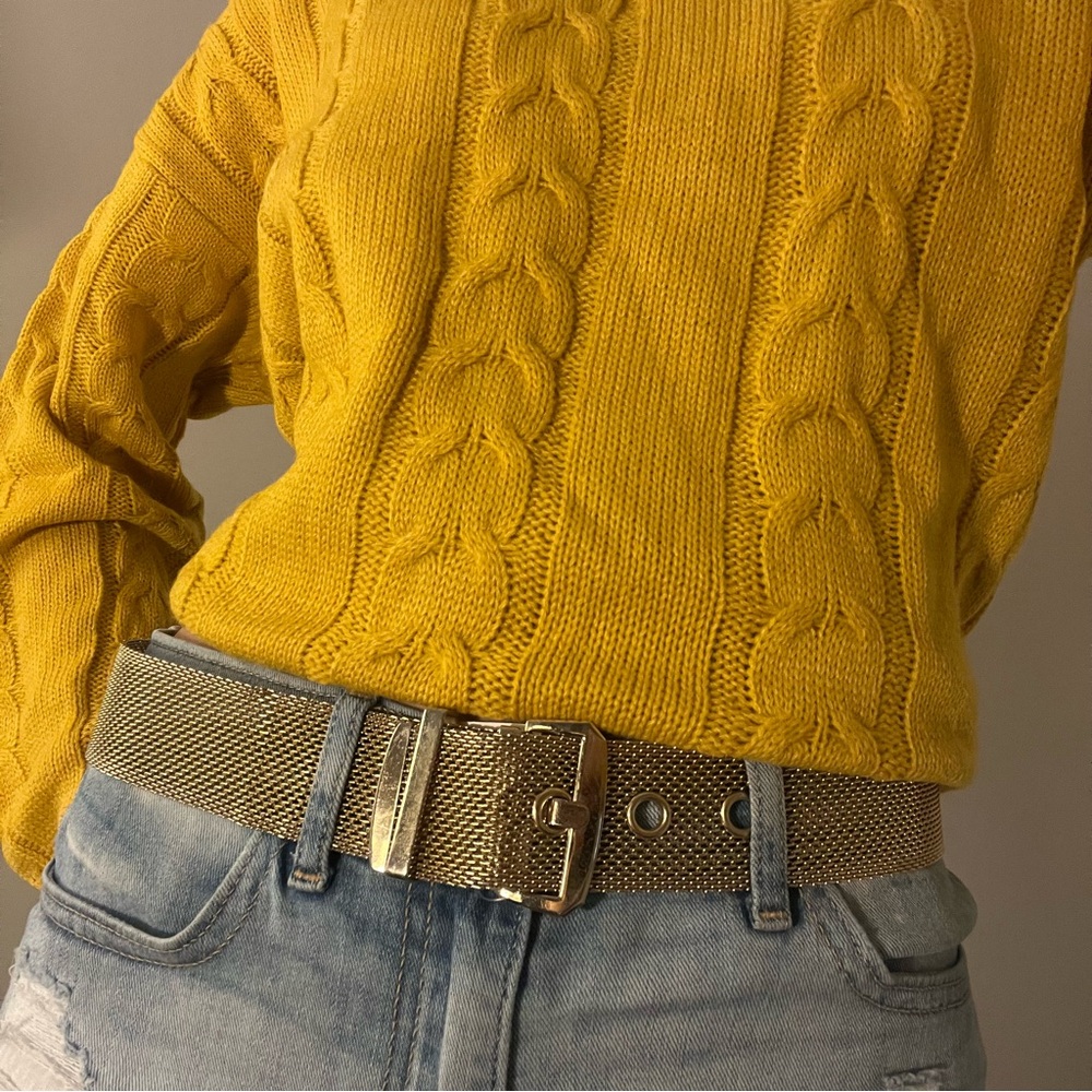 Gold Mesh Belt for Women
